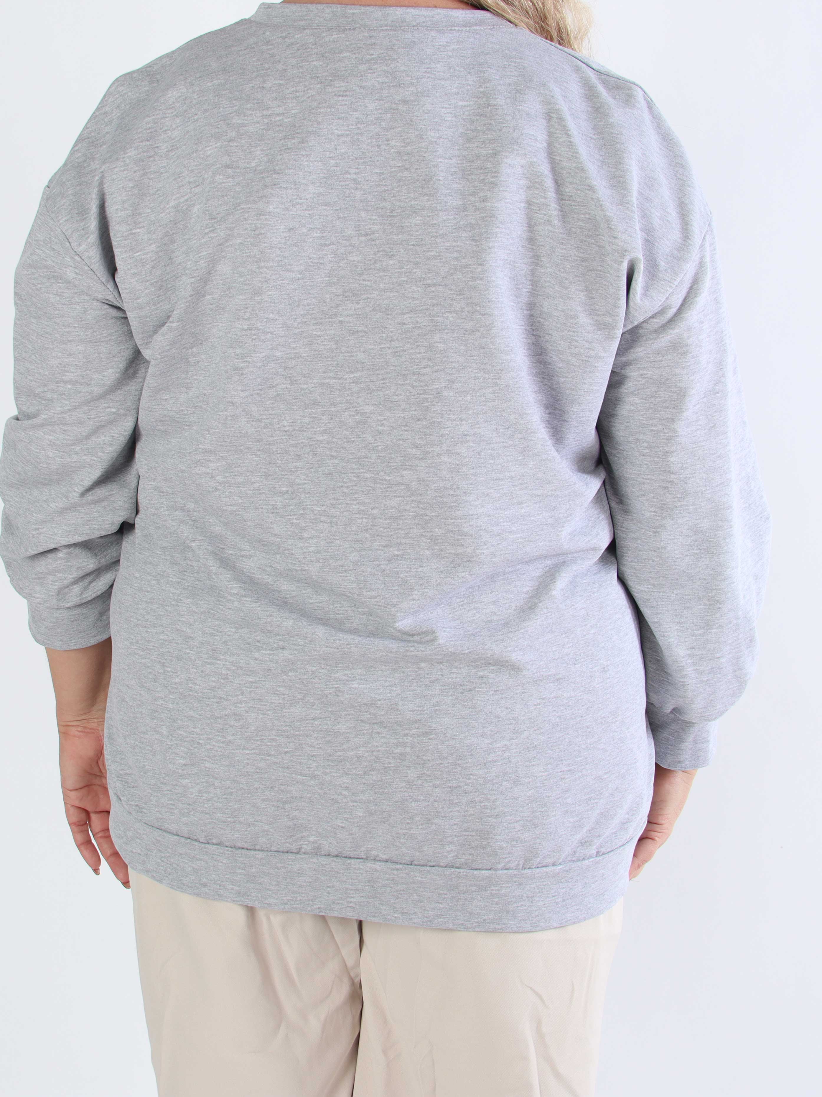 Magnolia - Plus size joggingbluse med LA skrevet med plys